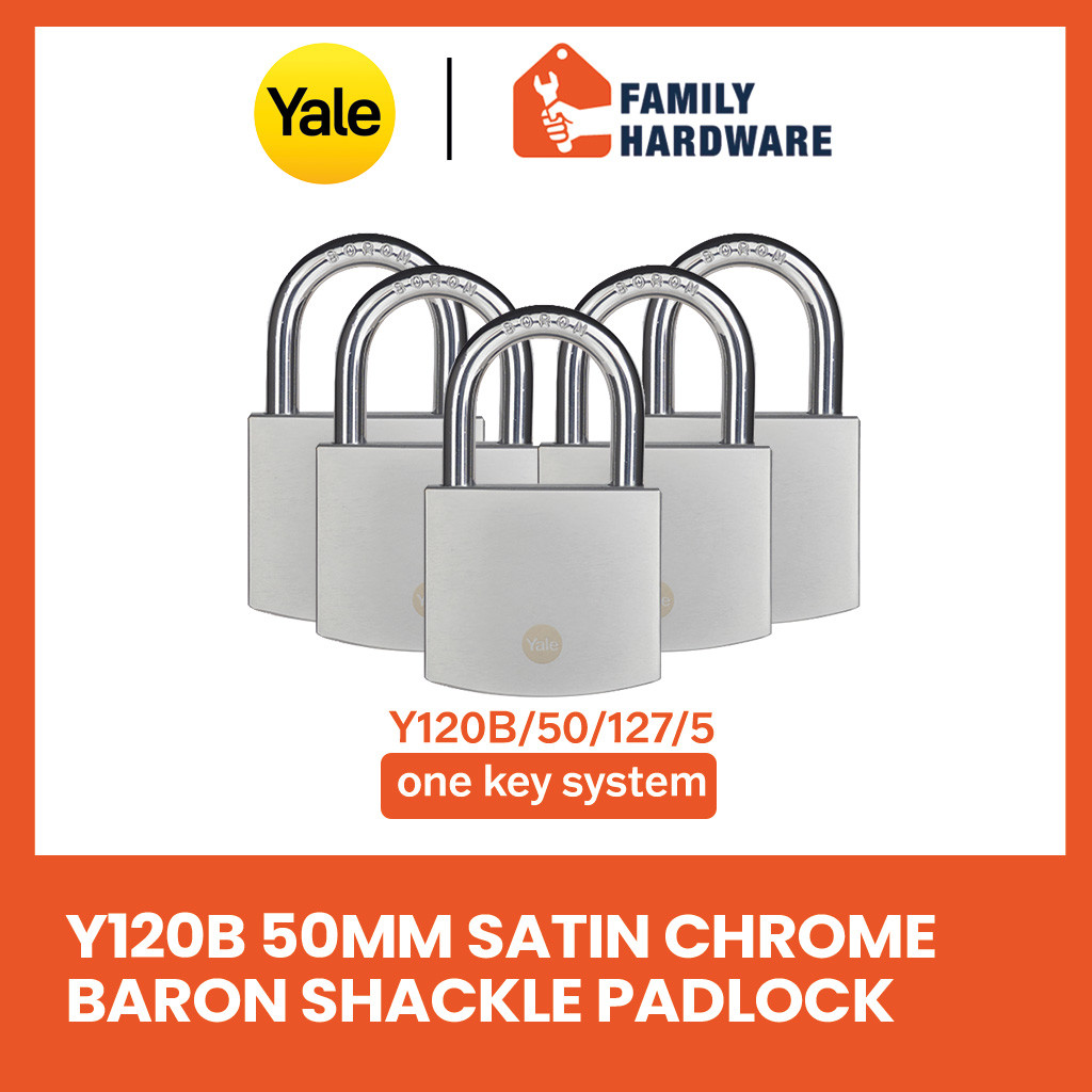 YALE Y120B/50/127/1 Y120B/50/127/2 Y120B/50/127/3 Y120B/50/127/4 Y120B/50/127/5 50 มม.ซาติน Chrome B