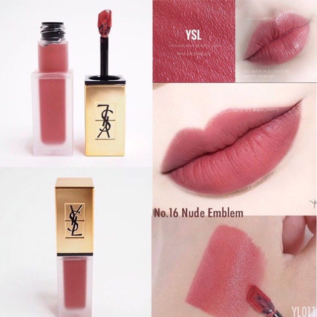 แท้ ลิป Ysl tatouage couture liquid matte & velvet cream 6ml