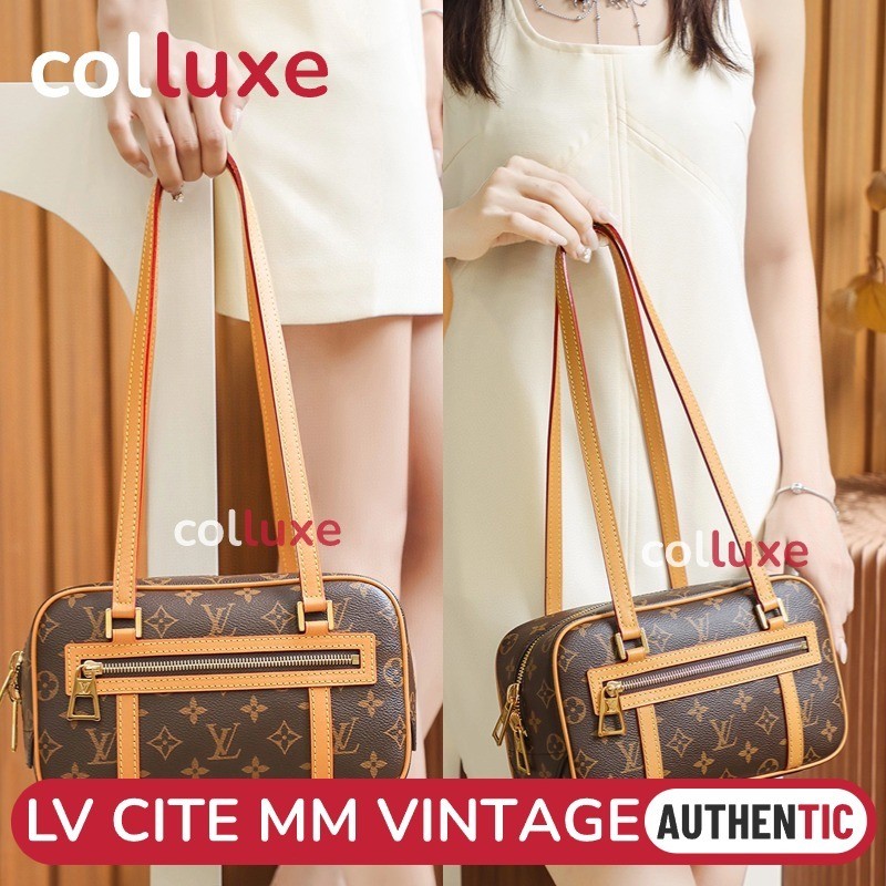 หลุยส์วิตตอง Louis Vuitton LV CITE MM SIZE IN VINTAGE BAG กระเป๋าสะพายสตรี