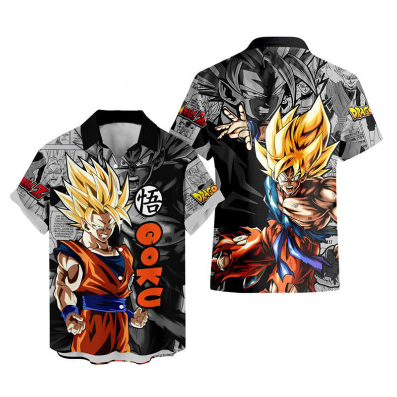 เสื้อเชิ้ตพิมพ์ลายเต็มผ้าลําลองแขนสั้นโอเวอร์ไซส์สําหรับผู้หญิง สไตล์ฮาวาย 42