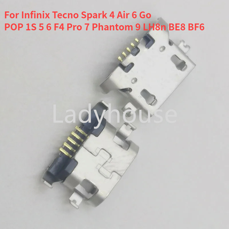 10-200Pcs ชาร์จ Usb Dock Connector ปลั๊กสําหรับ Infinix Tecno Spark 4 Air 6 Go POP 1S 5 6 F4 Pro 7 P