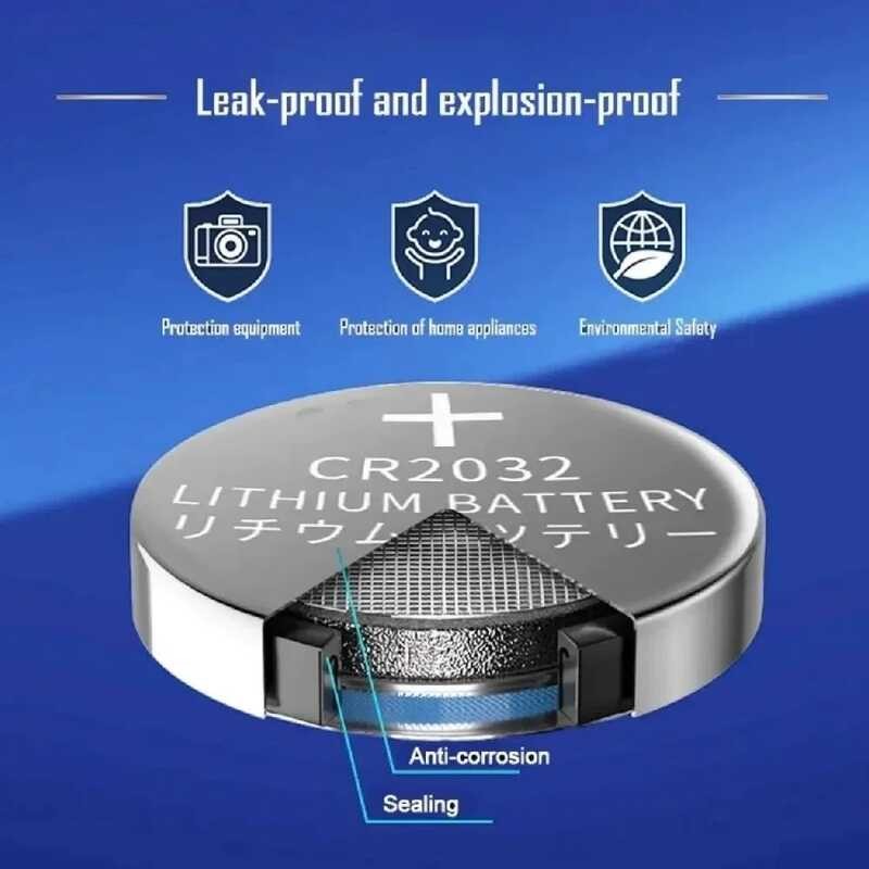 Δ ใหม่ 100Pcs 3V แบตเตอรี่ลิเธียม Cr2032 Dl2032 Ecr2032 ปุ่มปุ่มแ