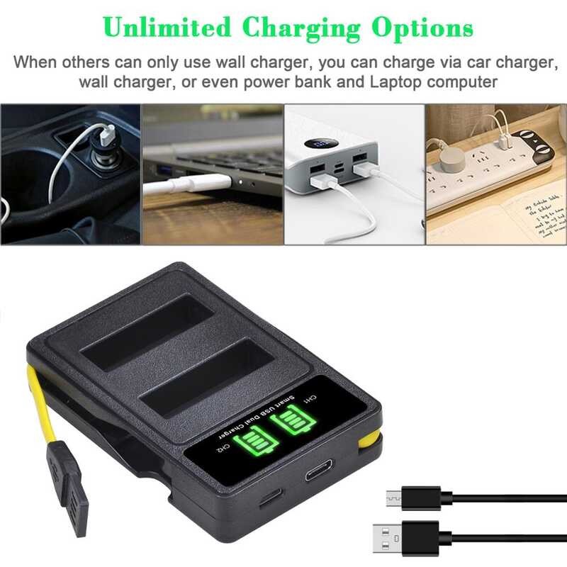 Δ Dmw-Blh7 Blh7e Blh7pp แบตเตอรี่และเครื่องชาร์จ LED ชนิด C สำห