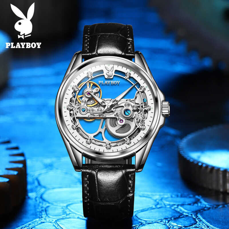 นาฬิกาข้อมือผู้ชาย สำหรับผู้ชายของแท้กันน้ำนาฬ PLAYBOY