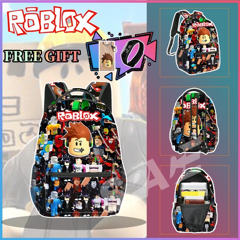 ในสต็อก [คลังสินค้าพร้อม] Roblox กระเป๋านักเรียนกระเป๋าเป้สะพายหลังนักเรียน Roblox กระเป๋าเป้สะพายหล