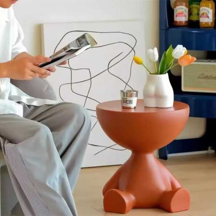 Yifeng Home โต๊ะข้างโซฟา น่ารัก ท๊อปเปิดปิดได้ มีที่เก็บของ วัสดุพลาสติก รุ่น 2025