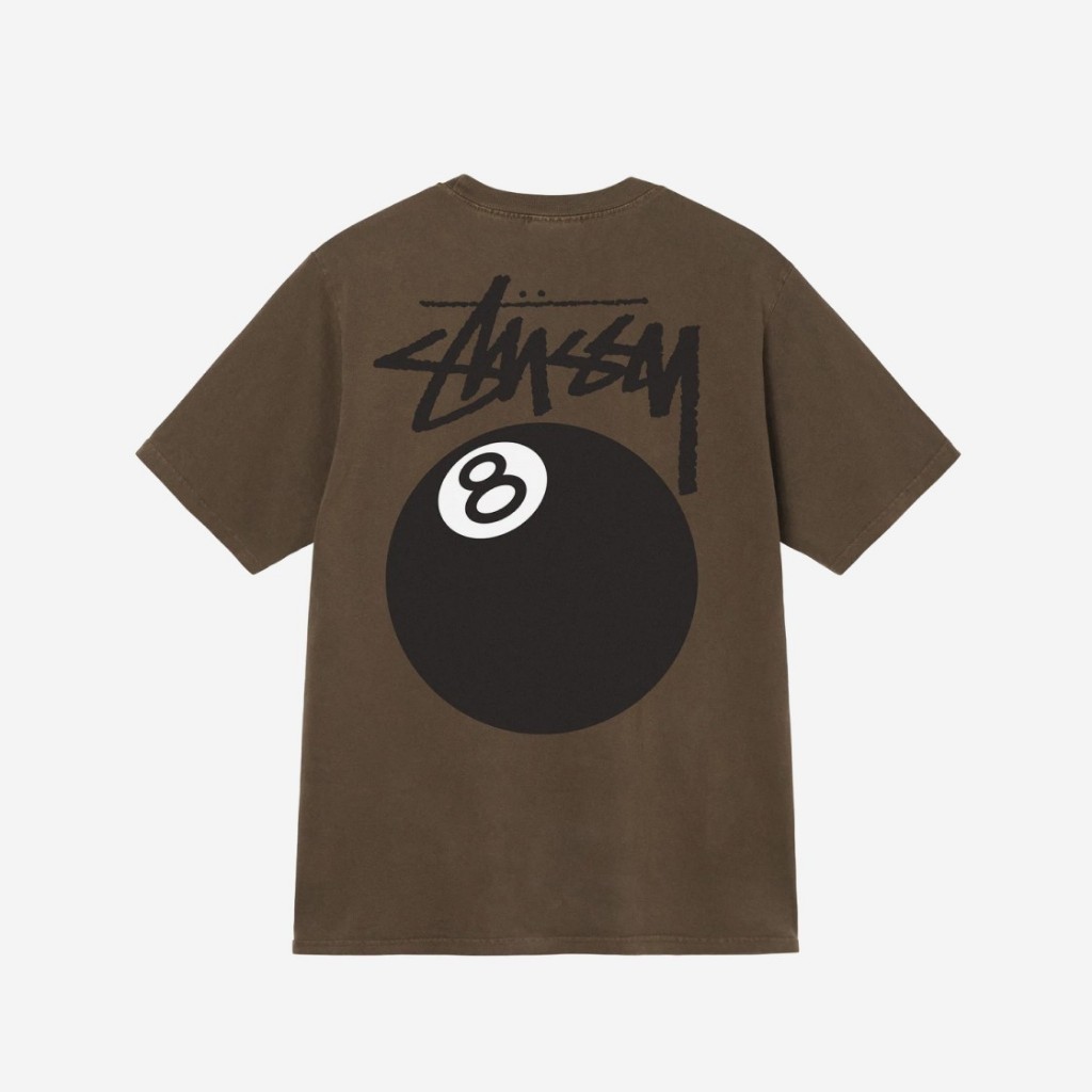♞เสื้อยืดย้อมสี Stussy 8 Ball Pigment แท้ 100% XHS