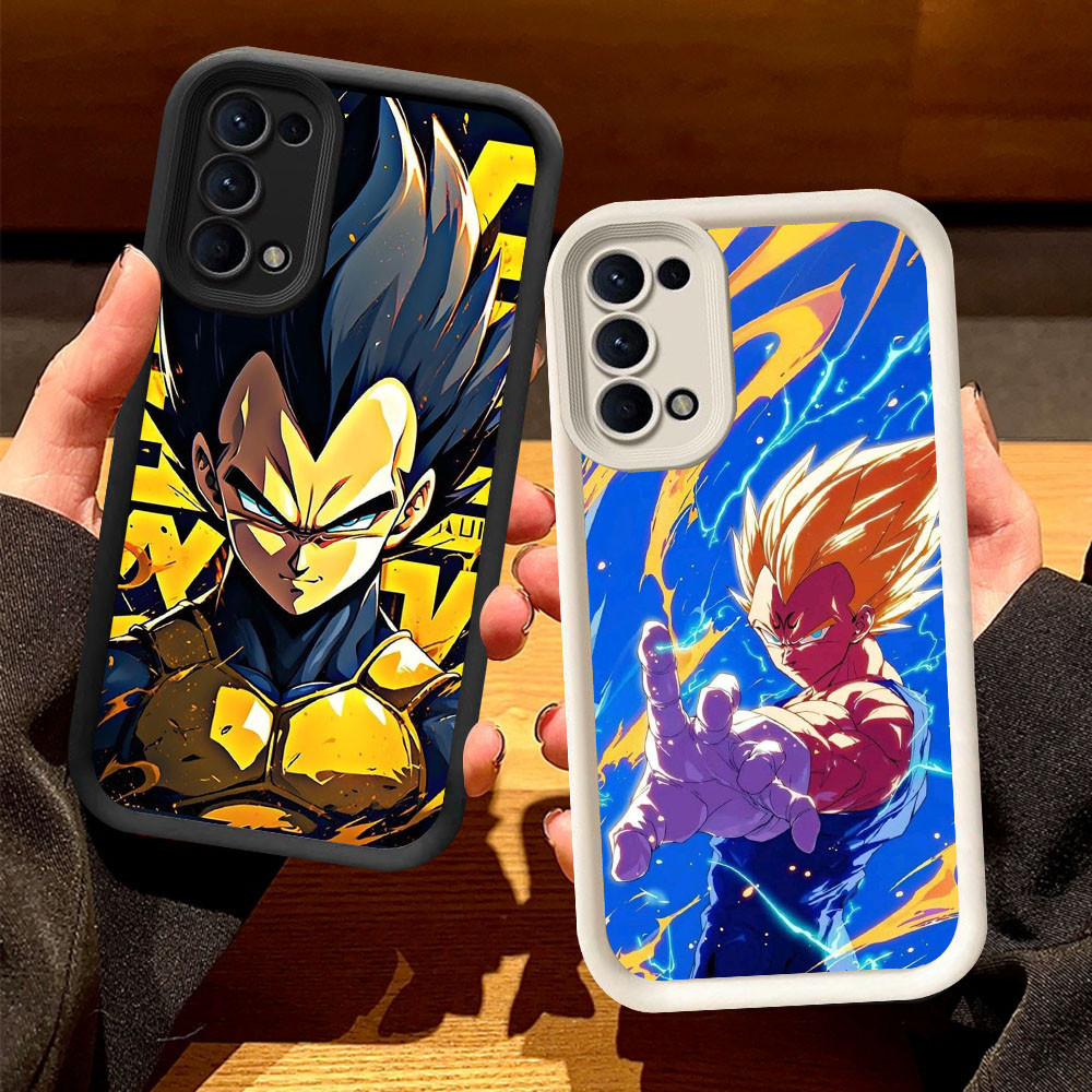 O-13 Dragon Ball Vegeta Casing สําหรับ OPPO A92 F19s A52 A95 F19 A72 สีดําและสีขาว