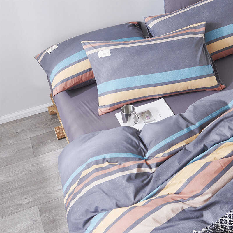 Plaid Nordic Bedding Cotton En Pillowcase Warm Duvet Cover Comforter Bed Sheet Set Queen King Siz
