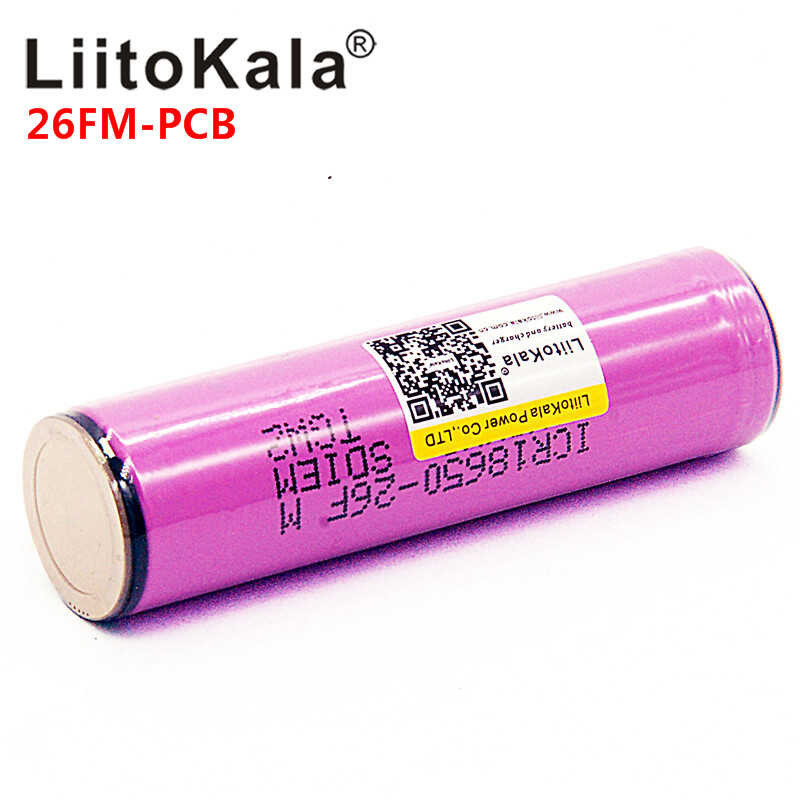 Δ Liitokala 18650 2600 แบตเตอรี่ 100% Icr18650-26Fm แบตเตอรี่แบบชาร์จ