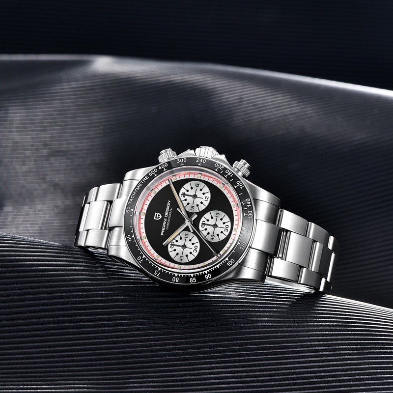 Pagani DESIGN Paul NewMan Chronograph Japan VK63 นาฬิกาข้อมือควอทซ์ สายสแตนเลส กันน้ํา สําหรับผู้ชา