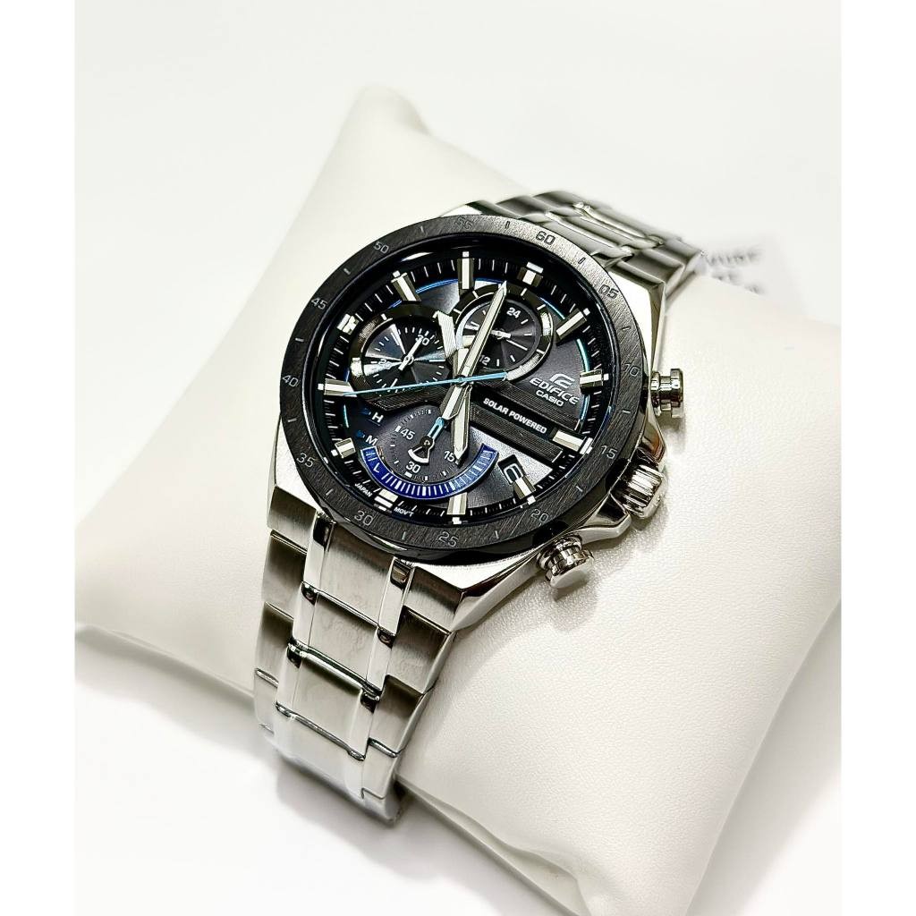 นาฬิกา Casio Edifice แท้ รุ่น EQS-920DB Chronograph(พลังงานแสงอาทิตย์)กันน้ำลึก100mของแท้100%รับประ