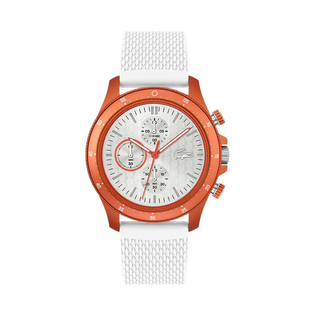 Lacoste LC2011329 Watches of every style white/orange 44mm.