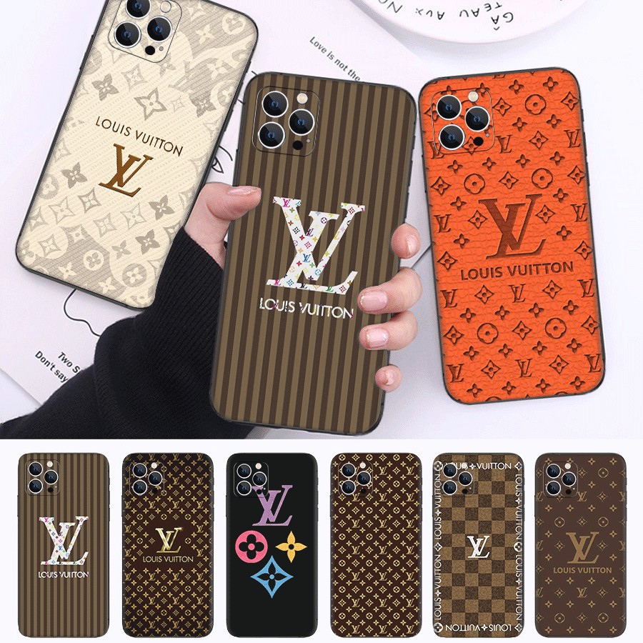 แบรนด์แฟชั่นชั้นนํา LV โลโก้เคสโทรศัพท์สําหรับ iPhone 12 16 7 8 Plus TPU เคสป้องกันเชลล์เคสนิ่มพลาสต