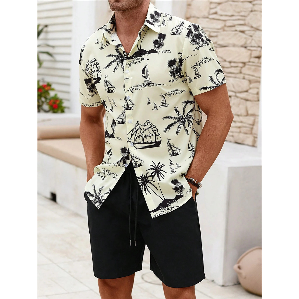 แมนฟินิตี้ rrt 2ชิ้นผู้ชายแขนสั้นสีทึบเสื้อและกางเกงขาสั้นชุด,สไตล์มินิมอลสําหรับฤดูร้อน,บุรุษชุดวัน