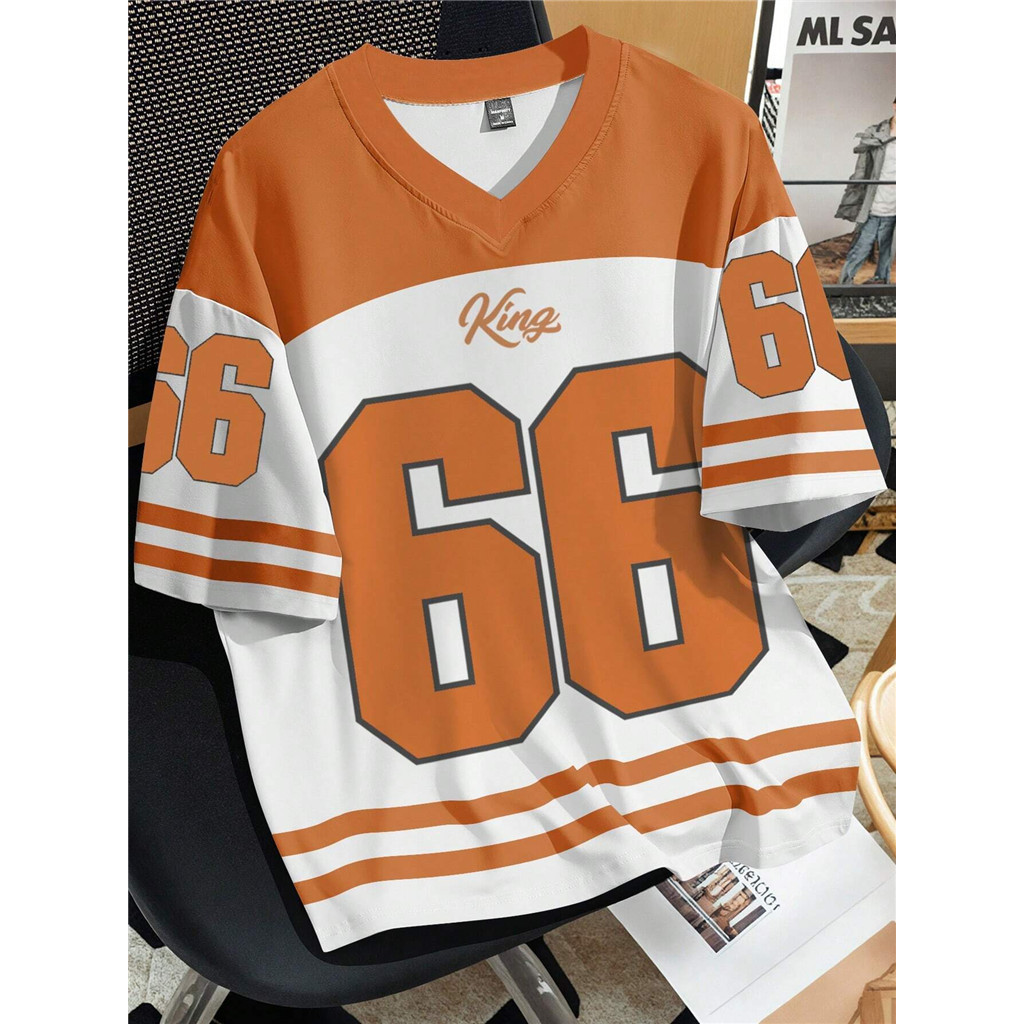 AriannaFree Custom ชื่อและหมายเลขStreet Style Jersey Unisex แขนสั้น V คอจํานวนพิมพ์เสื้อยืด Plus ขนา