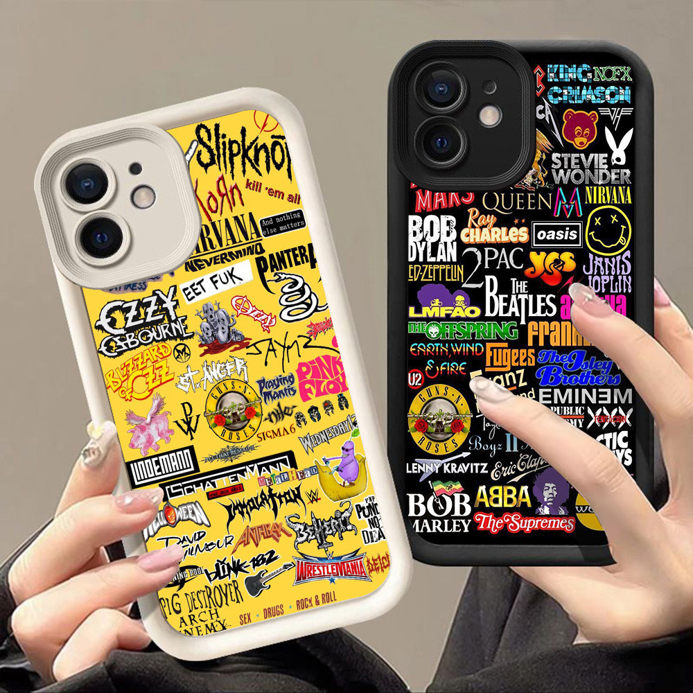เคสสําหรับ iPhone 11 XR 13 12 Mini 16 17 Pro Max Q-77 Rock Band
