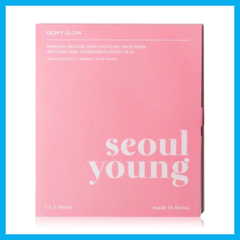 Seoulyoung Premium Second Skin Hydrogel Dewy Glow Face Mask [90g x 3 Sheets] โซลยัง มาสก์ไฮโดรเจลสู