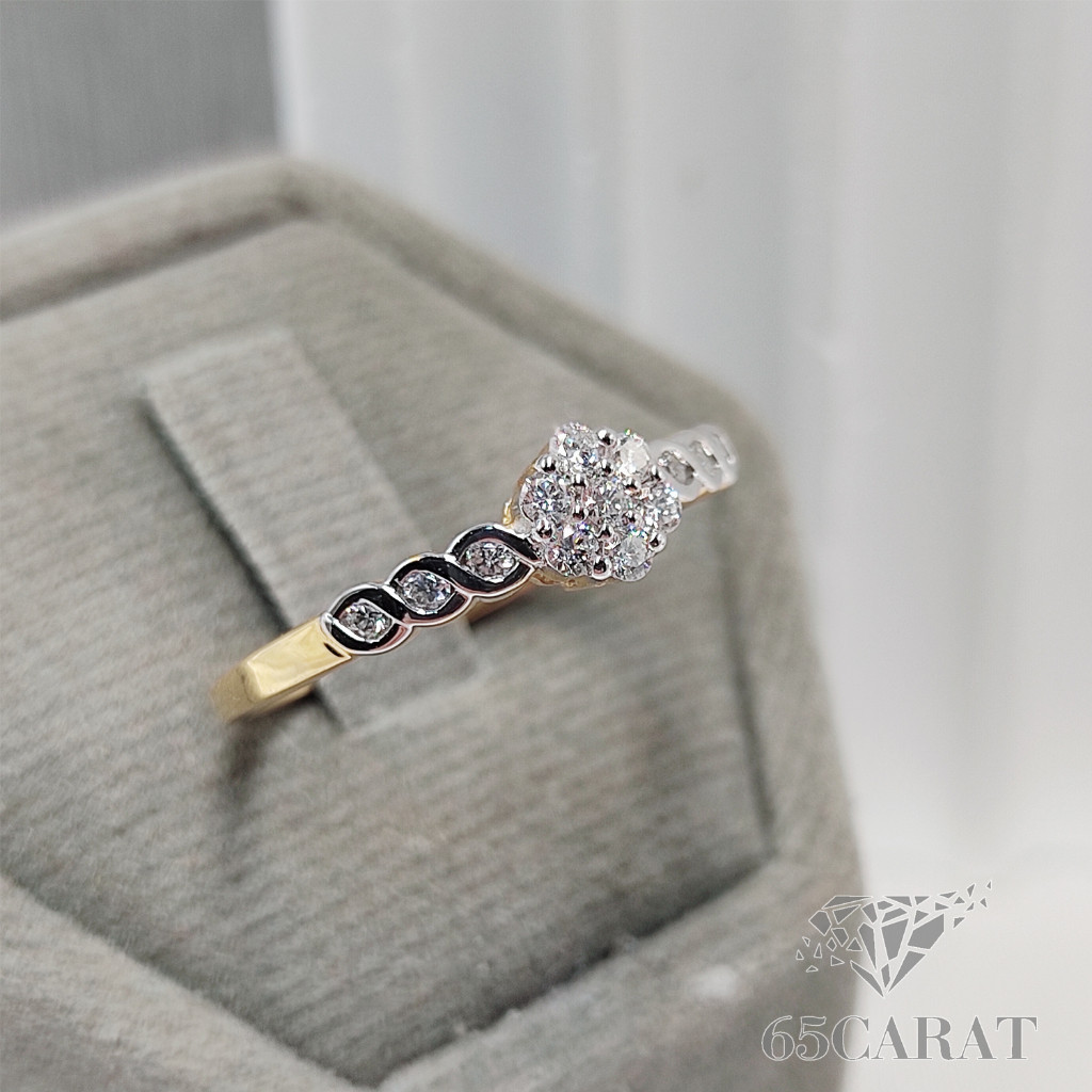 65Carat - แหวนเพชรแท้ เพชรเบลเยี่ยม 0.22กะรัต แหวนแต่งงาน รหัสR88