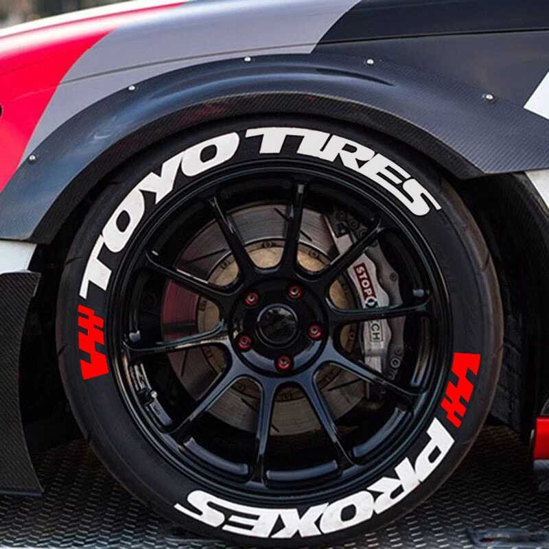 ▥ สติกเกอร์ตัวอักษรยางถาวร TOYO TIRES PROXES 3D รถแข่งยางตัว