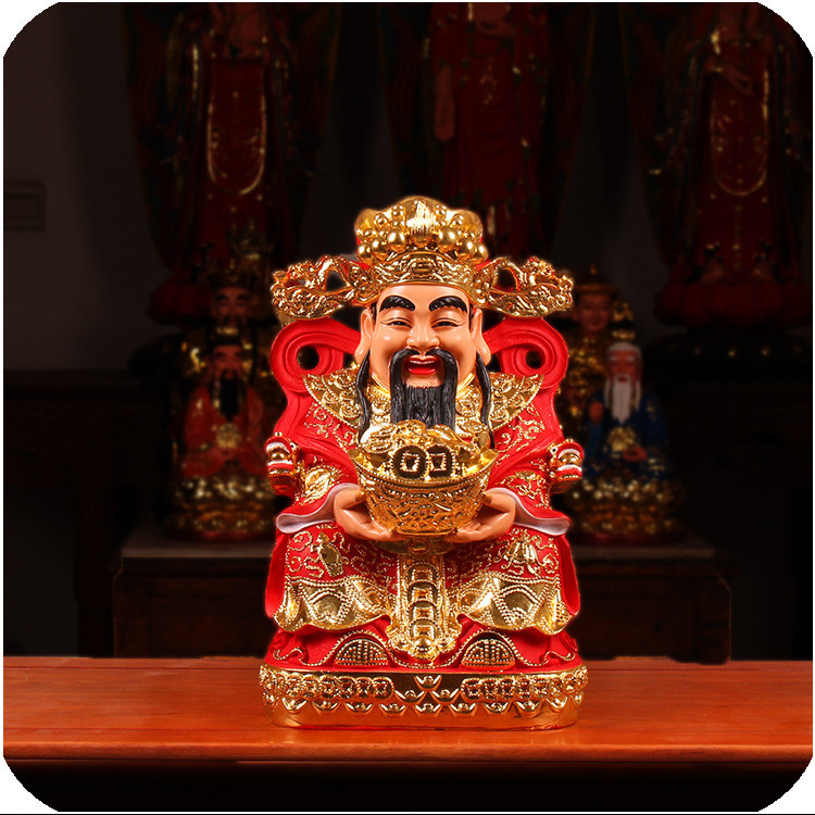 พระพุทธรูป Cai Shen Ya 12141619 นิ้วเรซินเปิดหัวเราะ Yuanbao Hongyi Yuanbao บทความครัวเรือน Cai Shen
