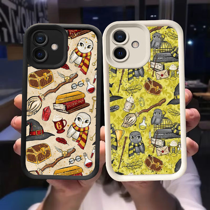 O-7 Hedwig Owl Casing สําหรับ Samsung Galaxy A04 A04E F04 M04 A06 A05 สีดําและสีขาว