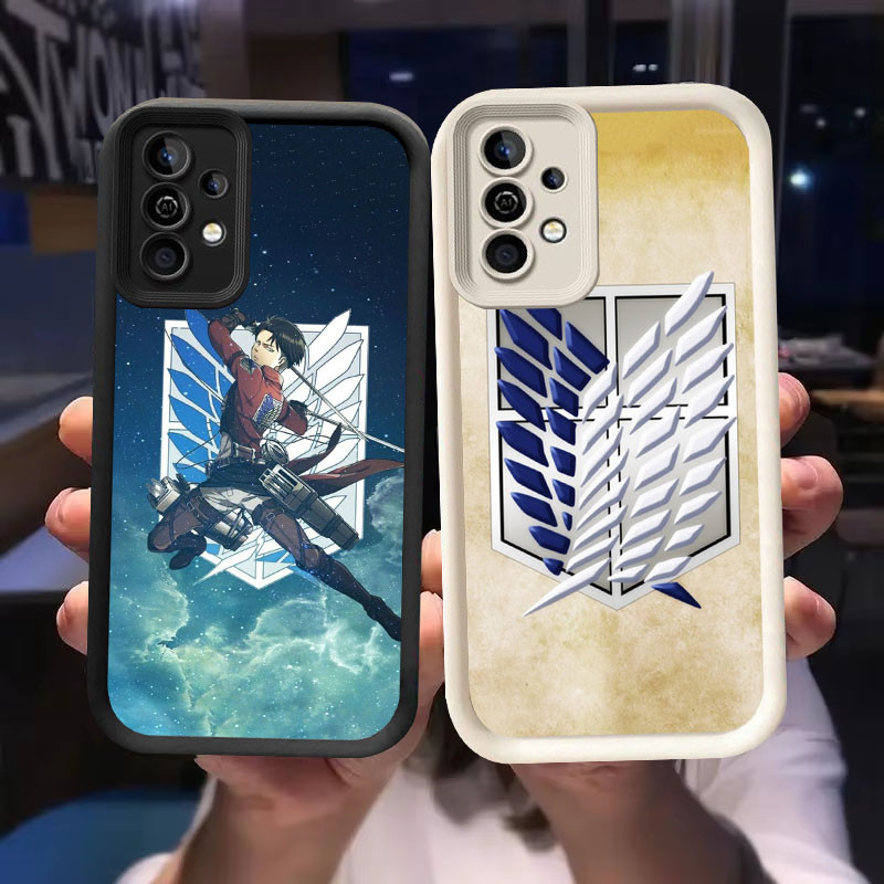 O-26 Attack on Titan Casing สําหรับ Samsung Galaxy A53 A52 A72 A52S A73 S25 Ultra 5G สีดําและสีขาว