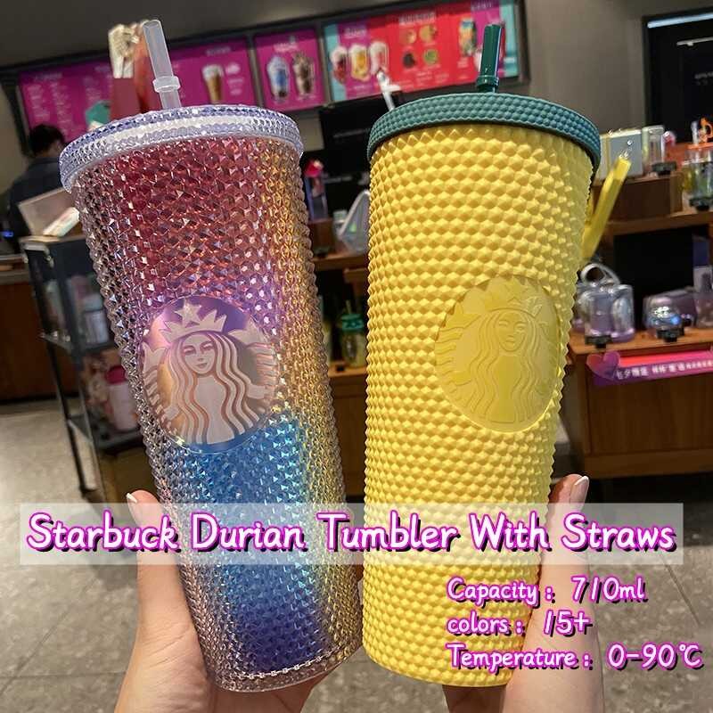 Starbucks Fashion Glitter Cup Reusable Cold Mug With Lid Straw thumbnail 3