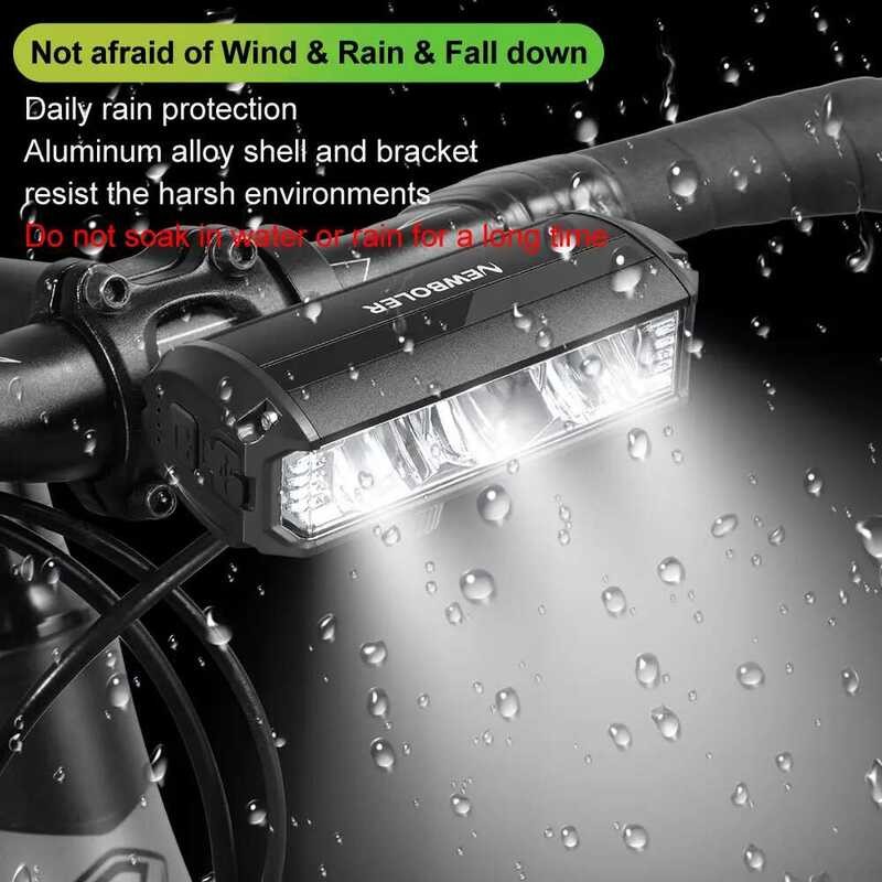 ▥ NEWBOLER จักรยานแสงด้านหน้า 4000Mah จักรยาน 3000Lumen ไฟฉายกันน้ํา USB ชาร์จ MTB จักรยานโคมไฟ