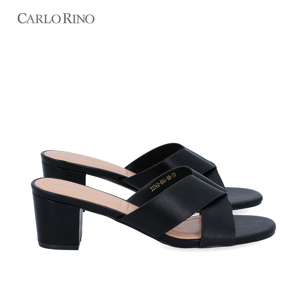 Carlo Rino Quincy Heeled Sandals - สีดํา