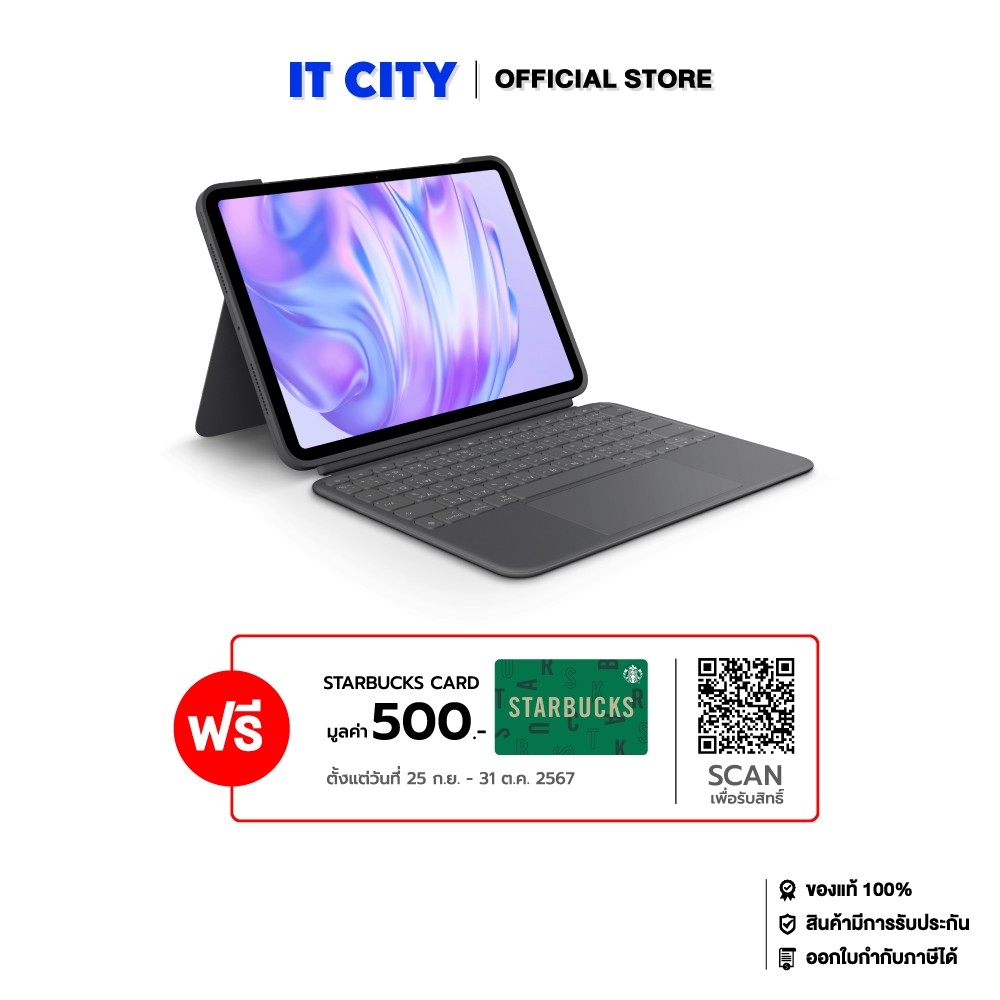 LOGITECH COMBO TOUCH iPAD PRO 11-INCH (M4) - GRAPHITE (TH KEYS) IP7-001220