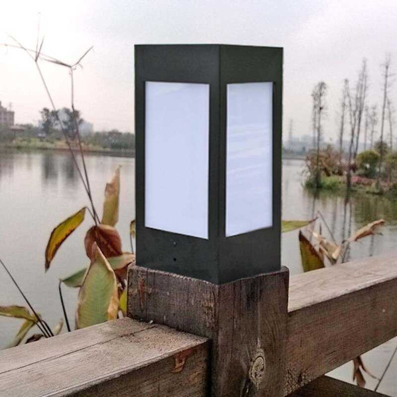 Solar 🍀 Fence Post LED Cap Light Waterproof Outdoor Garden Pool Street Lamp