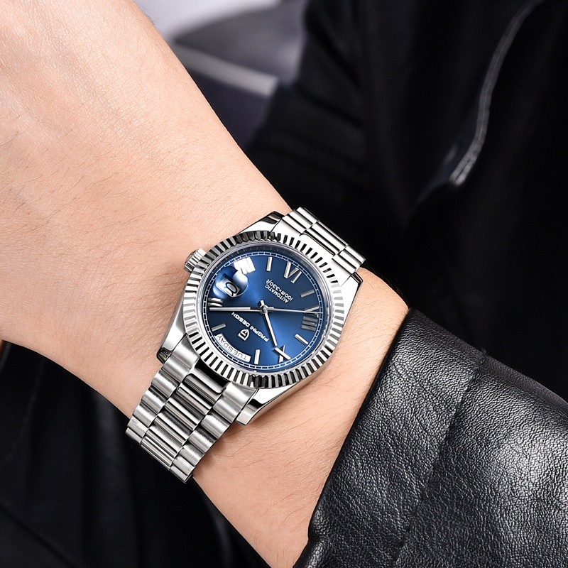 Pagani DESIGN Original DD36 Date Week Homage นาฬิกาข้อมืออัตโนมัติ สายสแตนเลส สําหรับผู้ชาย PD-1752