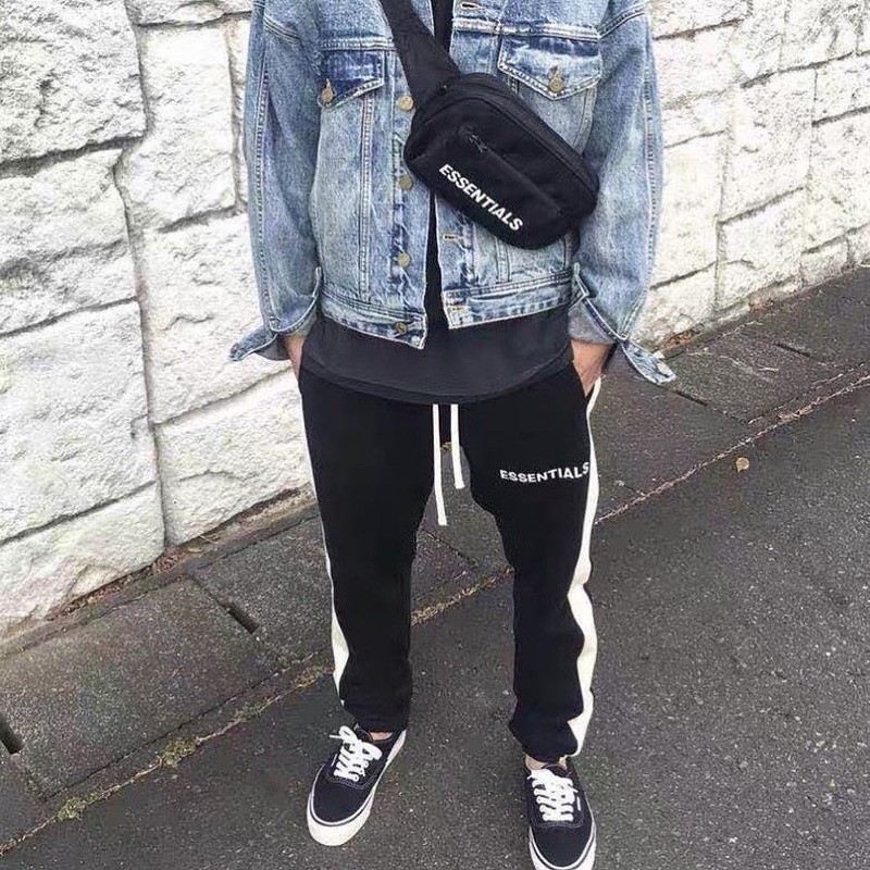 ♞,♘กางเกงขายาวผู้ชาย ess jogger pants กางเกงวอร์ม y2k สตรีท FVB