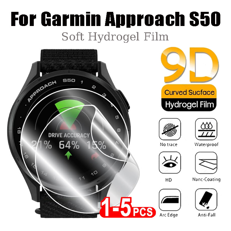 ฟิล์มไฮโดรเจลสําหรับ garmin approach s50 ป้องกันหน้าจอสูงโปร่งใส Soft Screen Protector สําหรับ garmi