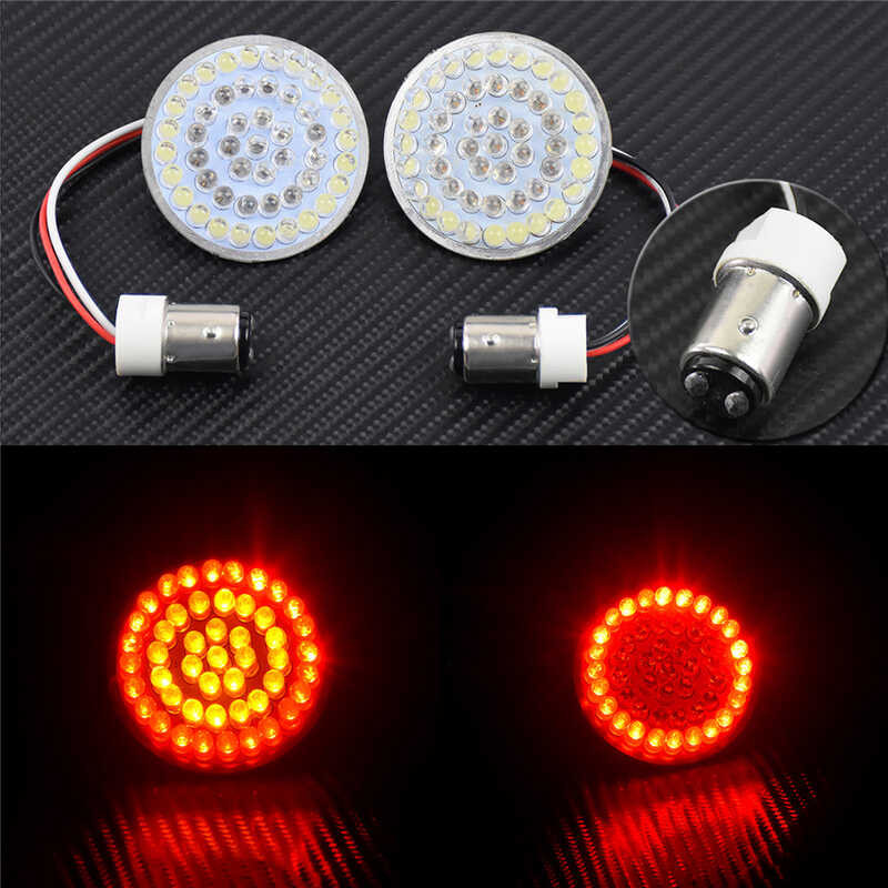 Δ รถจักรยานยนต์ 1156 1157 ไฟเลี้ยว 2 นิ้ว Bullet Type LED Plug-In แผ
