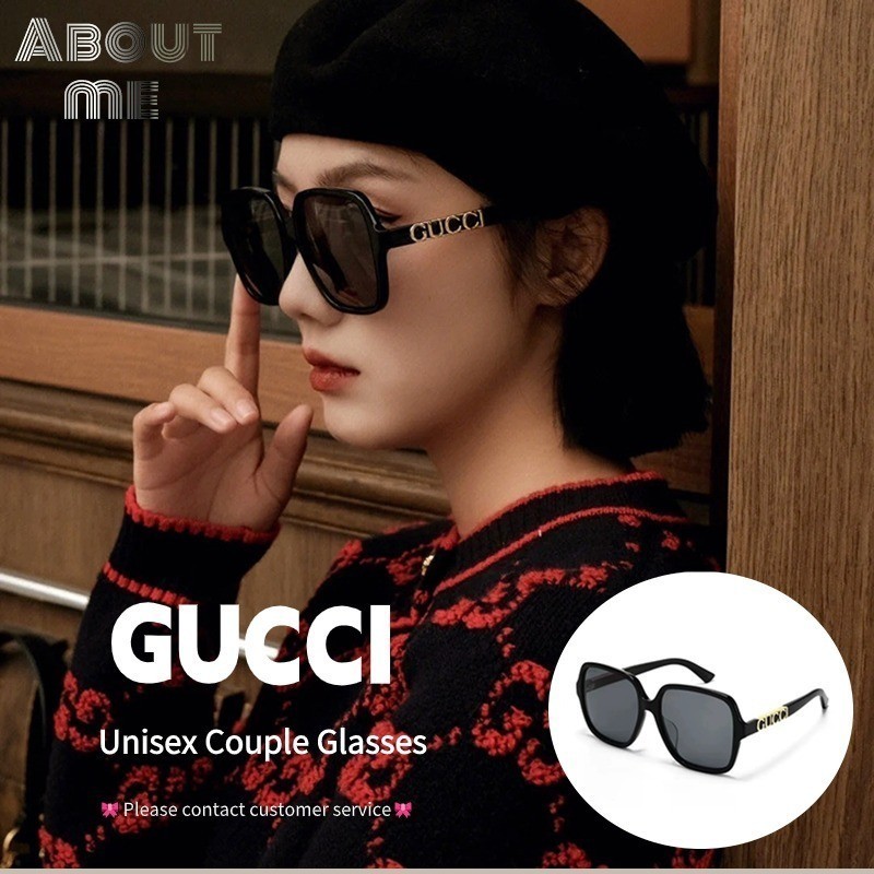 กุชชี่ Gucci Unisex Couple Glassesแว่นกันแดดคลาสสิก