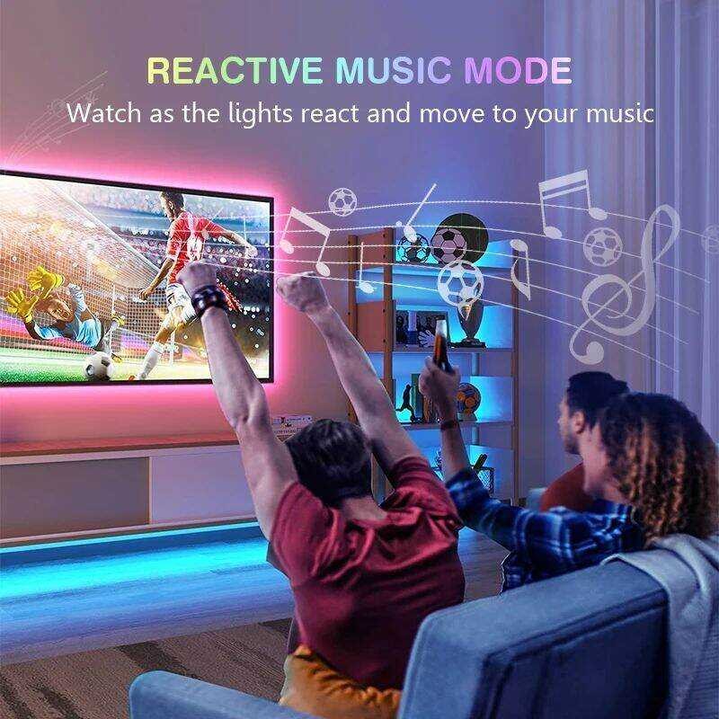 Music 🍀 Sync TV Backlight Smart LED Strip Flexible Tape RGBIC APP Control Color Changing Light