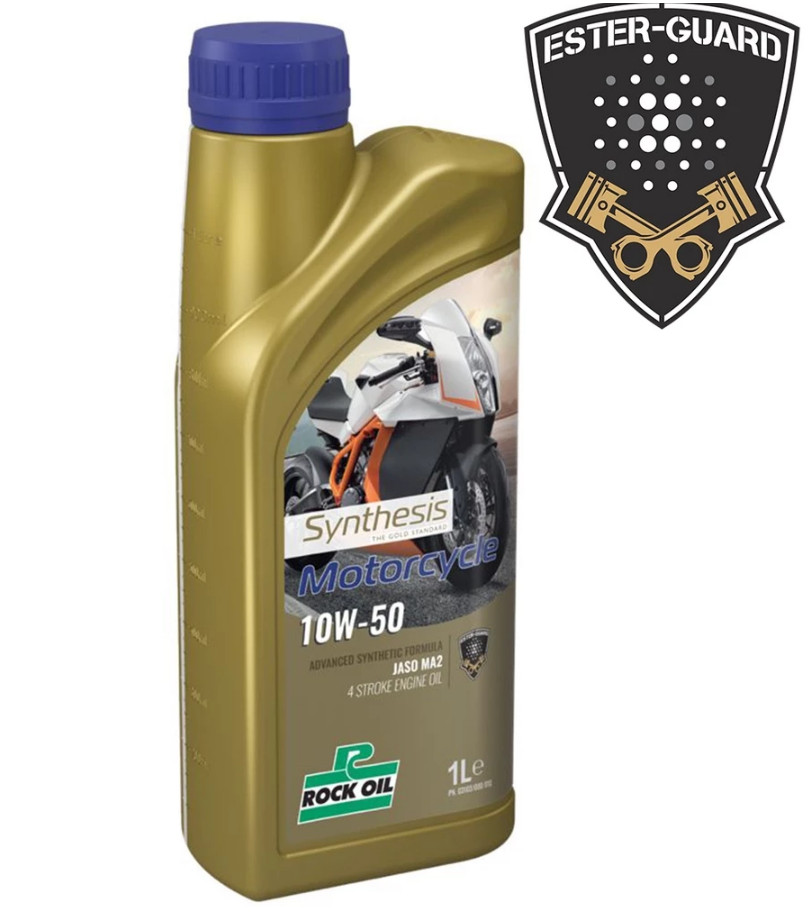 ROCK OIL 10W50 (ESTER GUARD) SYNTHESIS MOTORCYCLE ADVANCED SYNTHETIC FORMULA ENGINE OIL (1L)