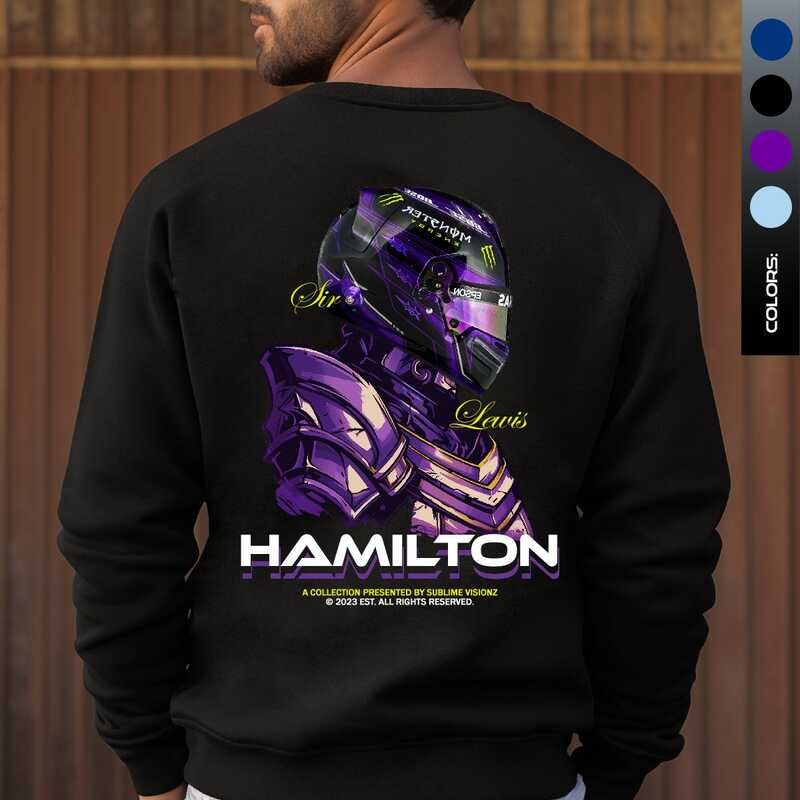 เสื้อสเวตเตอร์ Sir Lewis Hamilton Formula One, เสื้อยืด F1 สองด้าน, เสื้อ Sir Lewis Hamilton F1, เสื