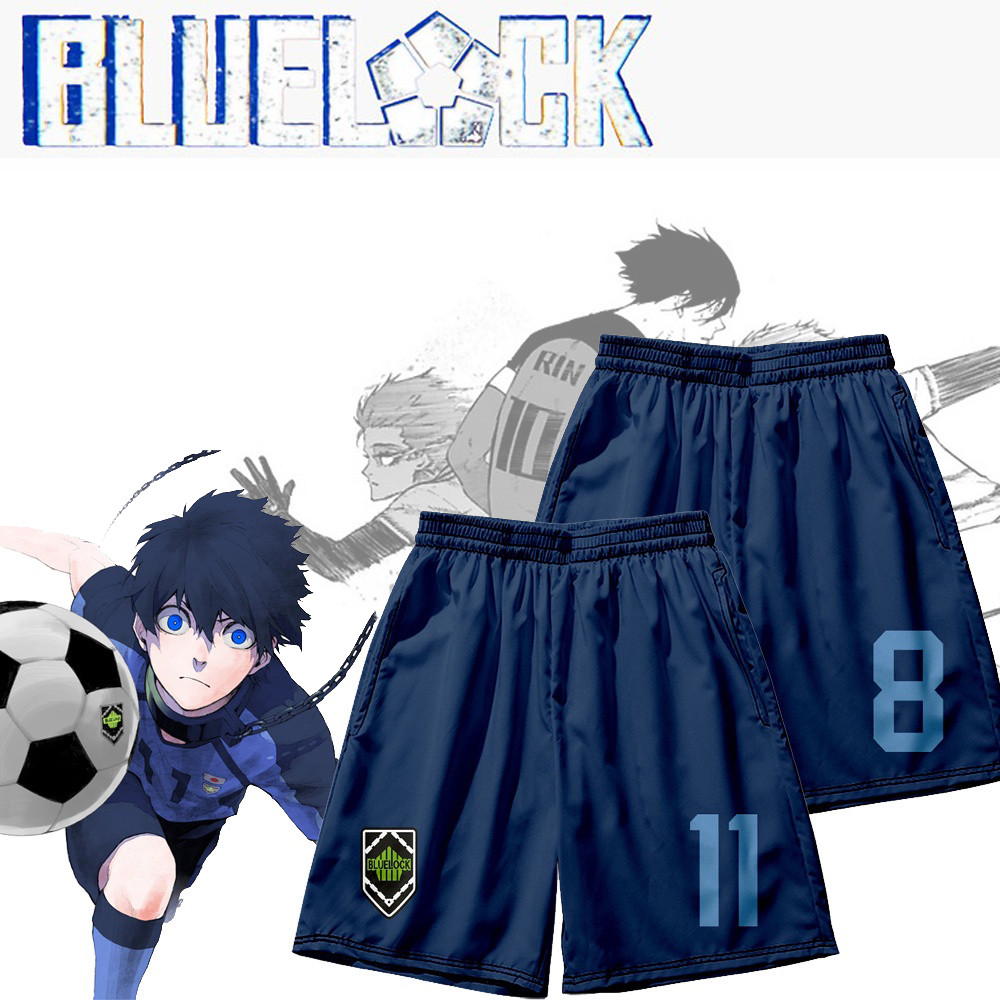 3d การ์ตูนญี่ปุ่น BLUE LOCK สินค้ากางเกงใหญ่ธีมอะนิเมะกางเกงขาสั้นนักเรียน