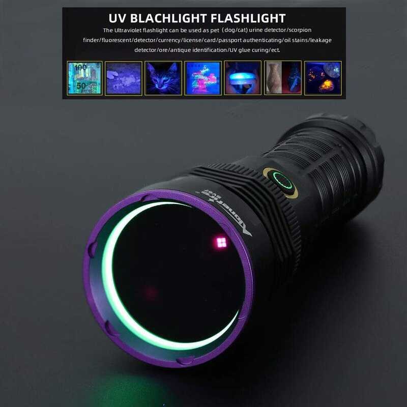 25W Alonefire ความสว่างสูง 365Nm LED UV ไฟฉาย UV สัตว์เลี้ยงปัสสา
