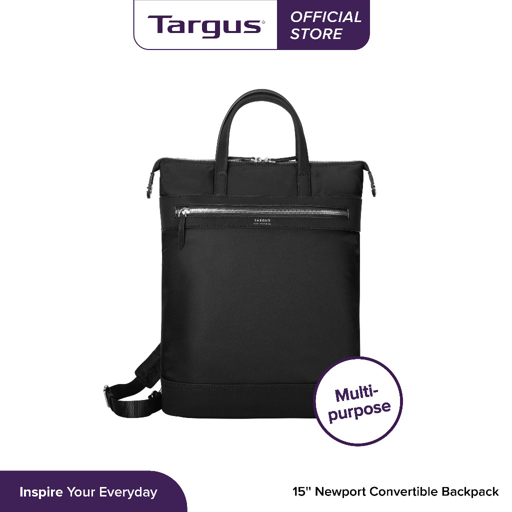 ในสต็อก TBB600 - TARGUS 15 INCH NEWPORT CONVERTIBLE BACKPACK - สีดํา