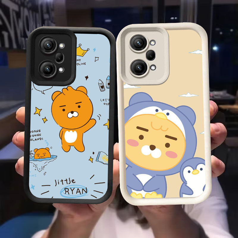 O-34 Kakao Friends Casing สําหรับ Xiaomi Redmi Note 12 Pro 5G สีดําและสีขาว