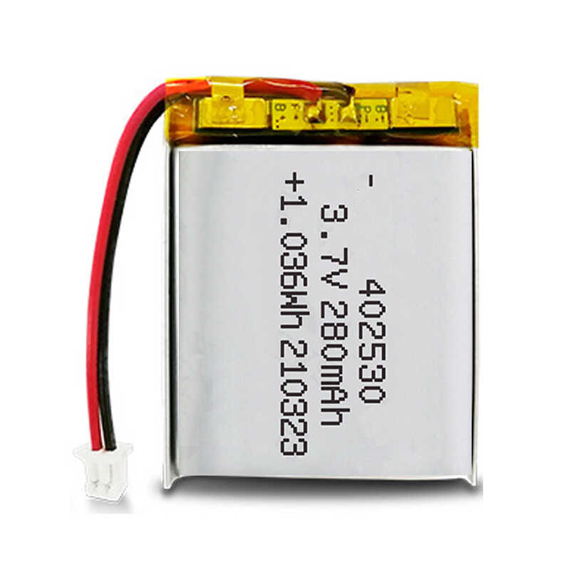 Δ 2 ชิ้น 3.7V 280Mah 402530 แบตเตอรี่ลิเธียมโพลิเมอร์ไอออน 2.