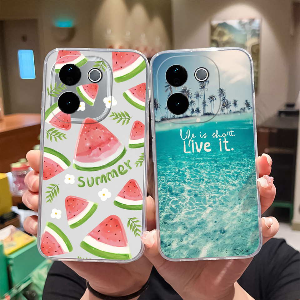 กรณีสําหรับVivo iQOO Z9S Z9S ProแตงโมหวานOceanโปร่งใสกันกระแทกDrop-Resistantคุณภาพสูงน้ําหนักเบาสําห