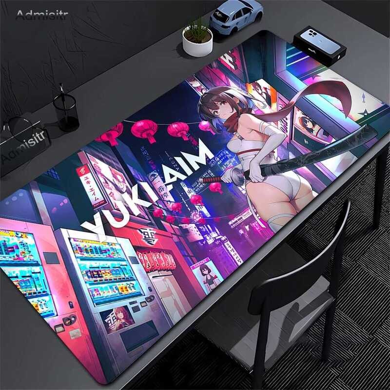 Xxl แผ่นรองเมาส์ YUki Aim Gaming Speed แผ่นรองเม้าส์เกม Premium Anime Girl Mousepad Professional E-Sports Gamer โต๊ะแผ่นรองเม้าส์