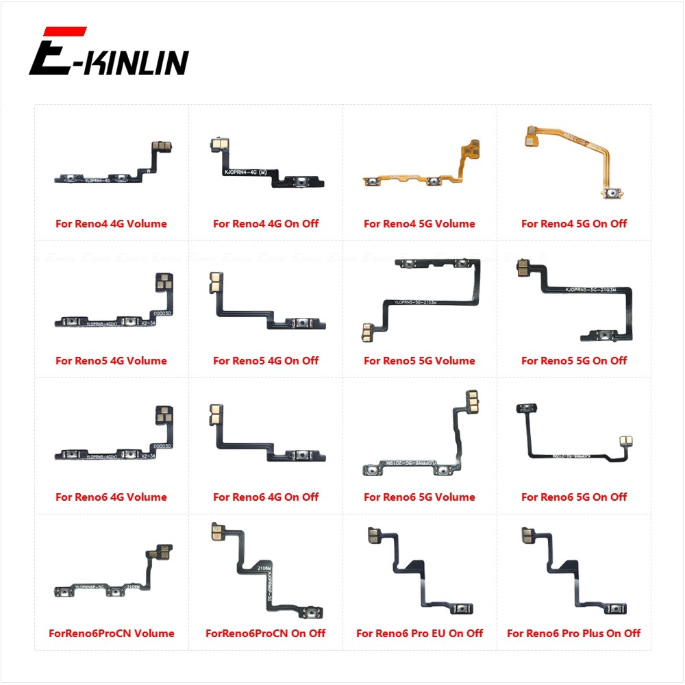 สําหรับ OPPO Reno 4 5 6 Reno4 Reno5 Reno6 Pro Plus 4G 5G ด้านข้างเปิดปิดปริมาณปุ่มกล้อง Flex Cable อ
