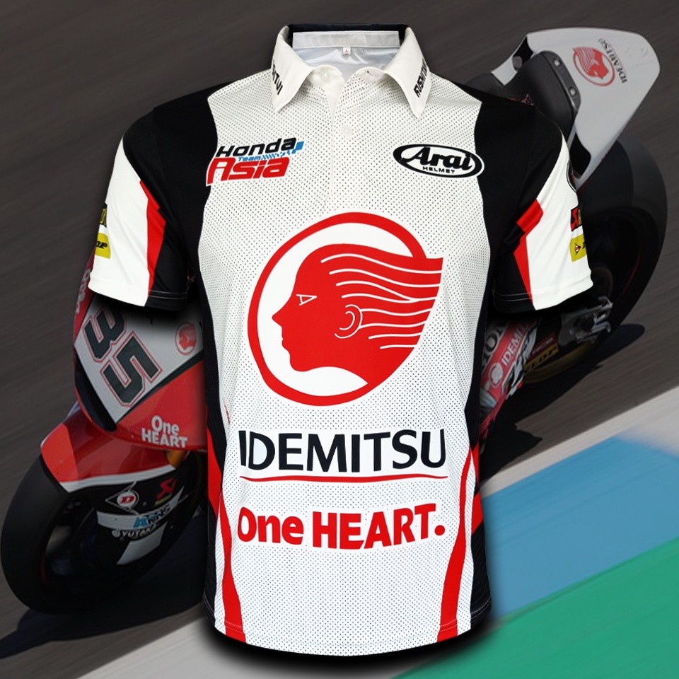 เสื้อยืด MotoGP Honda Idemitsu Team Asian Idemitsu Honda Team Asian Polo Shirt # MG0074 Kong Somkage