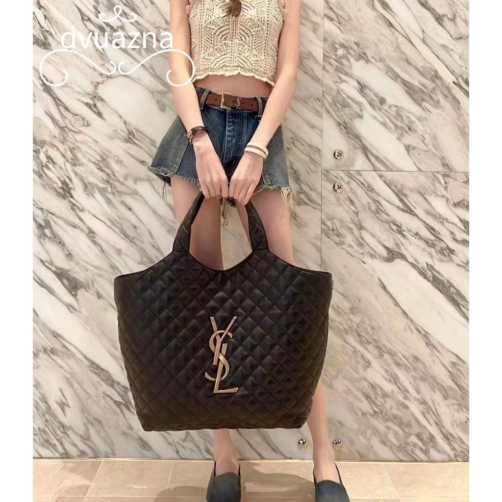 ♞ของแท้ SAINT LAURENT/YSL ICARE tote bag shoulder bag yutj